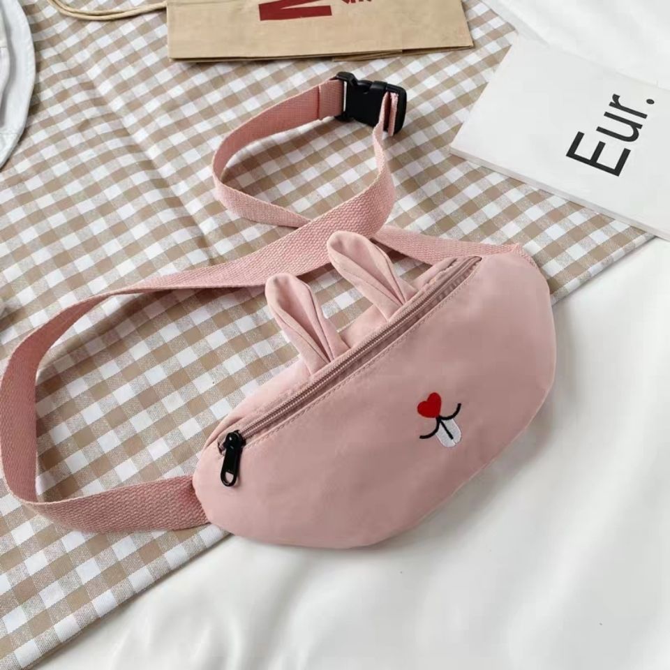 Women's Chest Bag New All-Match Shoulder Bag Smiley Face Rabbit Mouth Cartoon Cute Small Bag Crossbody Waist Bag Fashion Women's Chest Bag New All-Match Shoulder Bag Smiley Face Rabbit Mouth Cartoon Cute Small Bag Crossbody Waist Bag Fashion