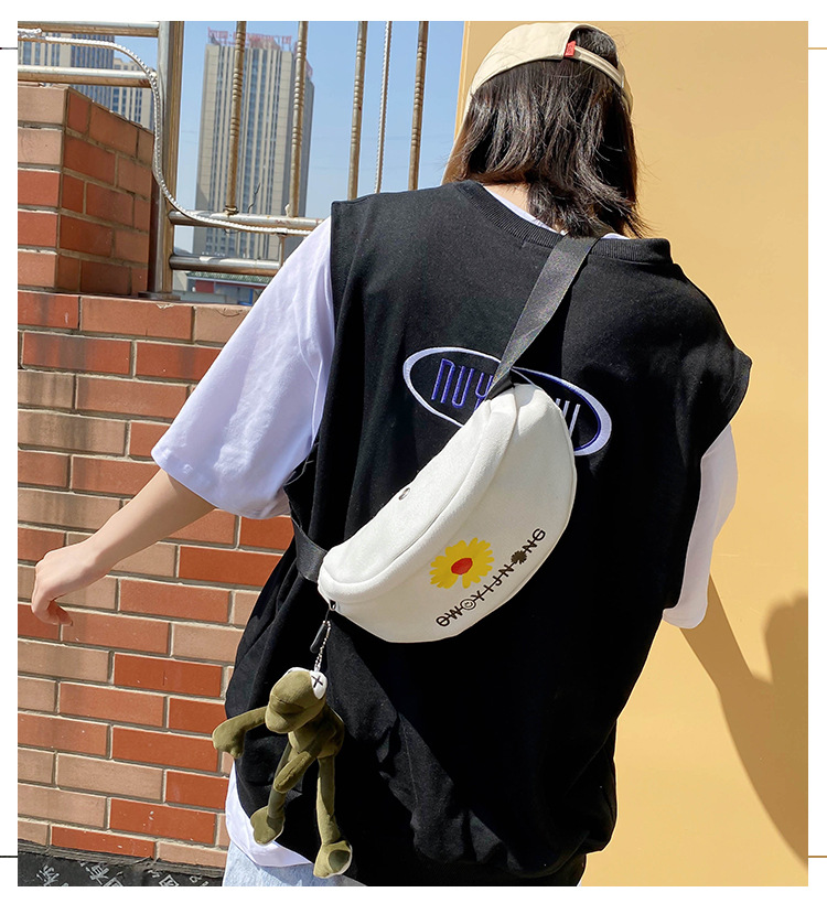Internet Celebrity Small Canvas Bag Fashion Popular Chest Bag Women's All-Match Crossbody Waist Bag Internet Celebrity Small Canvas Bag Fashion Popular Chest Bag Women's All-Match Crossbody Waist Bag