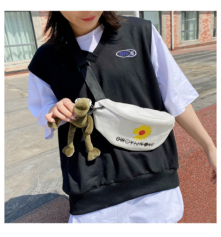 Internet Celebrity Small Canvas Bag Fashion Popular Chest Bag Women's All-Match Crossbody Waist Bag Internet Celebrity Small Canvas Bag Fashion Popular Chest Bag Women's All-Match Crossbody Waist Bag