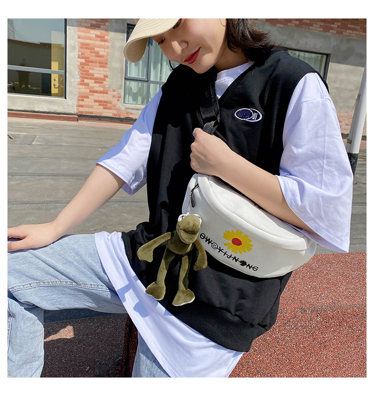 Internet Celebrity Small Canvas Bag Fashion Popular Chest Bag Women's All-Match Crossbody Waist Bag Internet Celebrity Small Canvas Bag Fashion Popular Chest Bag Women's All-Match Crossbody Waist Bag