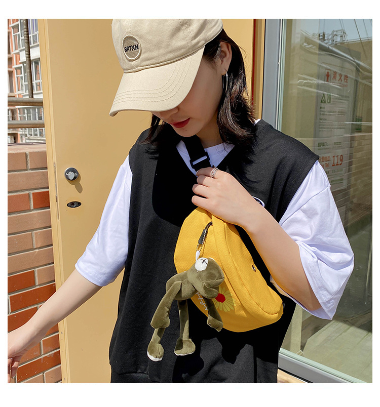 Internet Celebrity Small Canvas Bag Fashion Popular Chest Bag Women's All-Match Crossbody Waist Bag Internet Celebrity Small Canvas Bag Fashion Popular Chest Bag Women's All-Match Crossbody Waist Bag