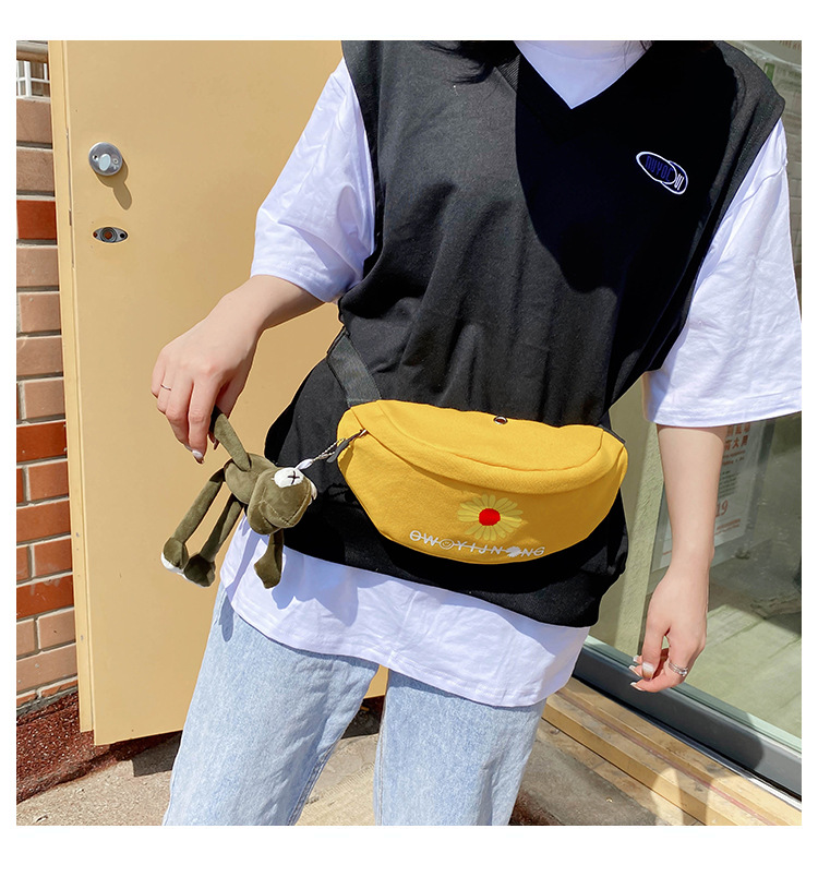 Internet Celebrity Small Canvas Bag Fashion Popular Chest Bag Women's All-Match Crossbody Waist Bag Internet Celebrity Small Canvas Bag Fashion Popular Chest Bag Women's All-Match Crossbody Waist Bag