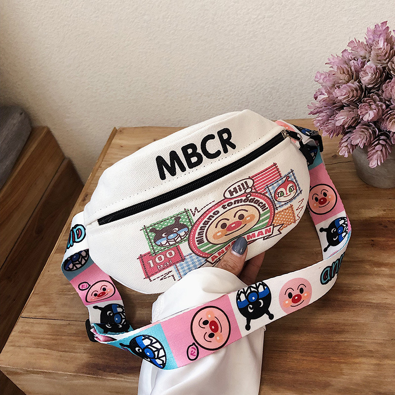 INS Chest Bag for Women 2021 New Korean Style Student Western Style Girl Broadband Shoulder Messenger Bag Fashion Canvas Waist Bag