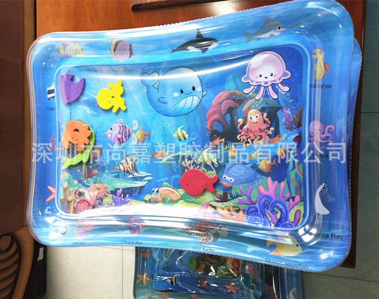 In Stock Wholesale Racket Water Cushion Children&#039;s Fruit Picture Reading Pai Pai Le Ice Pad PVC Inflatable Baby Racket Pad