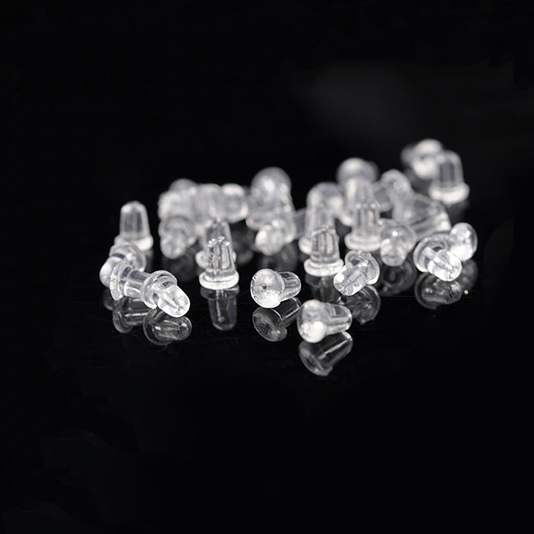 10 PCs a Bag Ornaments Accessories Plastic Earplug Ear Stud Plug Ear Studs Back Plug Ear Studs Earplugs Cap Plug Stick Earring