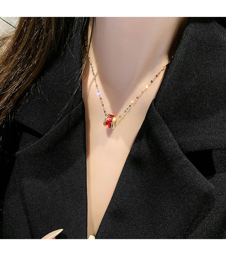 Titanium Steel Small Waist Necklace Non-Fading Clavicle Chain Korean Graceful Online Influencer Simple Niche Normcore Bag Women's Fashion Pendant Titanium Steel Small Waist Necklace Non-Fading Clavicle Chain Korean Graceful Online Influencer Simple Niche Normcore Bag Women's Fashion Pendant