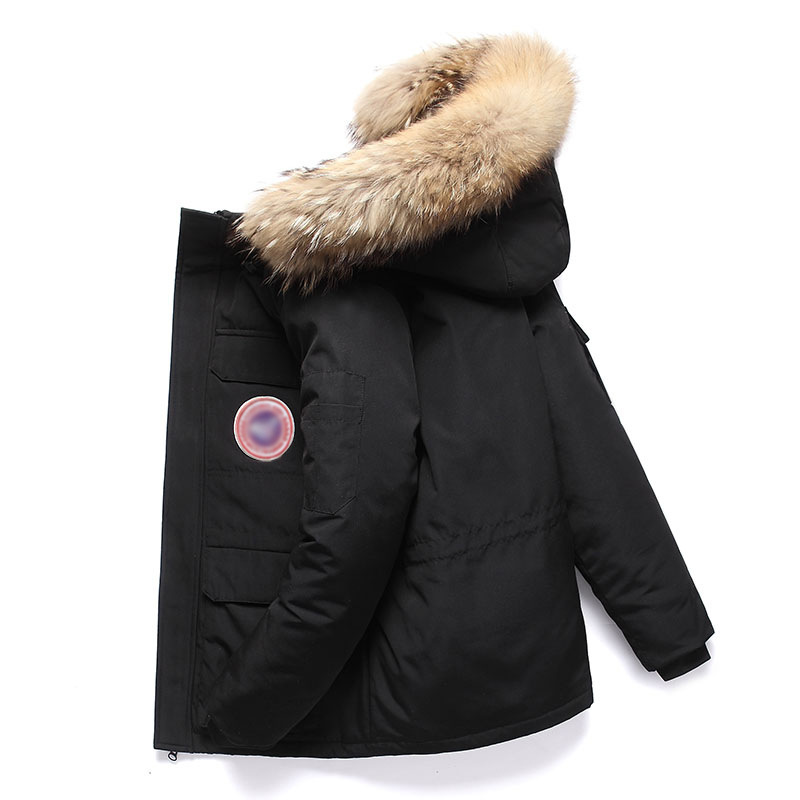 2021 New Winter down Jacket Men&#039;s Mid-Length Handsome Couple Men and Women Outdoor Work Clothes Thickened Goose Coat