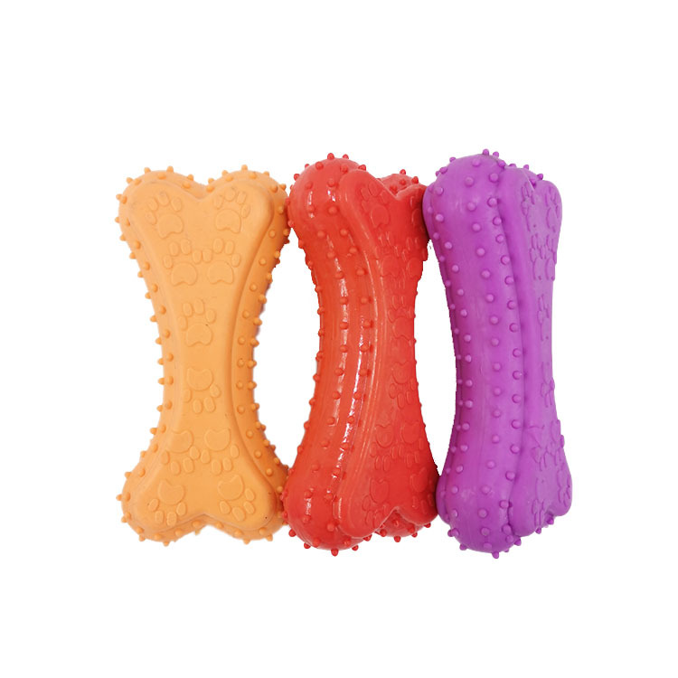 Factory Direct Sales TPR Pet Whistle Footprints Biscuit Dog Bite Molar Decompression Tooth Cleaning Toy Pet Training Item