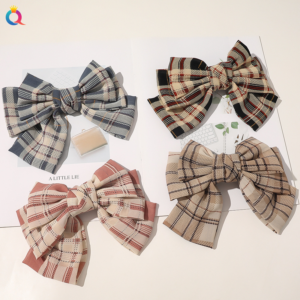 Cross-Border New Three-Layer Oversized Bow Hairpin Floral Spring Clip All-Matching Fashion Knotted Bag Waist Top Clip Cross-Border New Three-Layer Oversized Bow Hairpin Floral Spring Clip All-Matching Fashion Knotted Bag Waist Top Clip