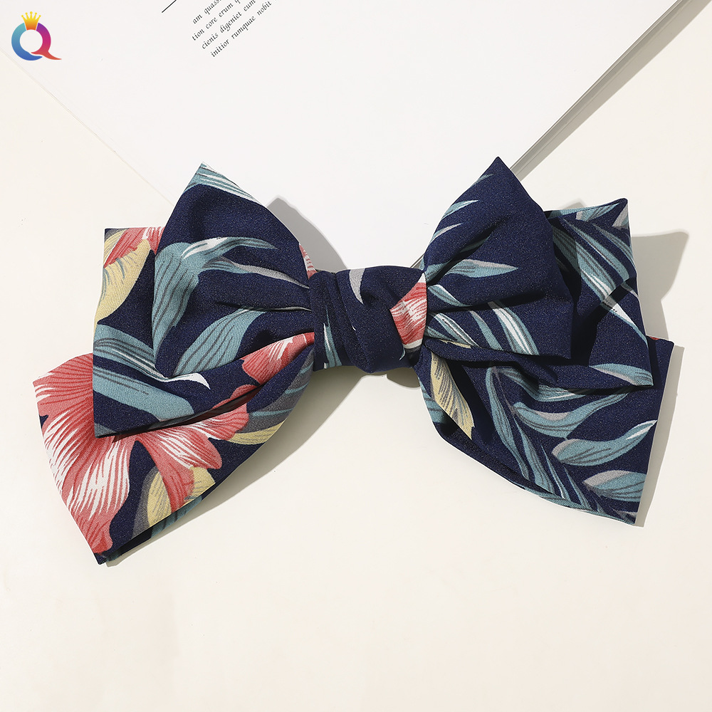 Cross-Border New Three-Layer Oversized Bow Hairpin Floral Spring Clip All-Matching Fashion Knotted Bag Waist Top Clip Cross-Border New Three-Layer Oversized Bow Hairpin Floral Spring Clip All-Matching Fashion Knotted Bag Waist Top Clip