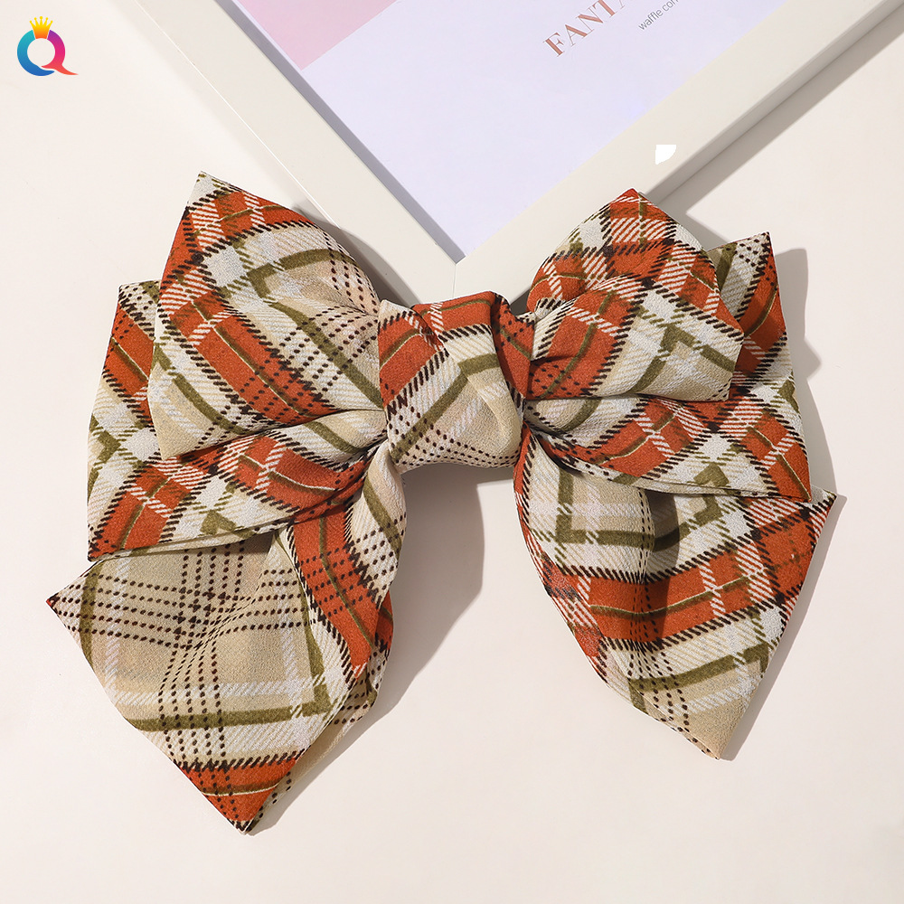 Cross-Border New Three-Layer Oversized Bow Hairpin Floral Spring Clip All-Matching Fashion Knotted Bag Waist Top Clip Cross-Border New Three-Layer Oversized Bow Hairpin Floral Spring Clip All-Matching Fashion Knotted Bag Waist Top Clip