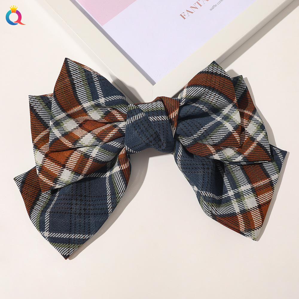 Cross-Border New Three-Layer Oversized Bow Hairpin Floral Spring Clip All-Matching Fashion Knotted Bag Waist Top Clip Cross-Border New Three-Layer Oversized Bow Hairpin Floral Spring Clip All-Matching Fashion Knotted Bag Waist Top Clip