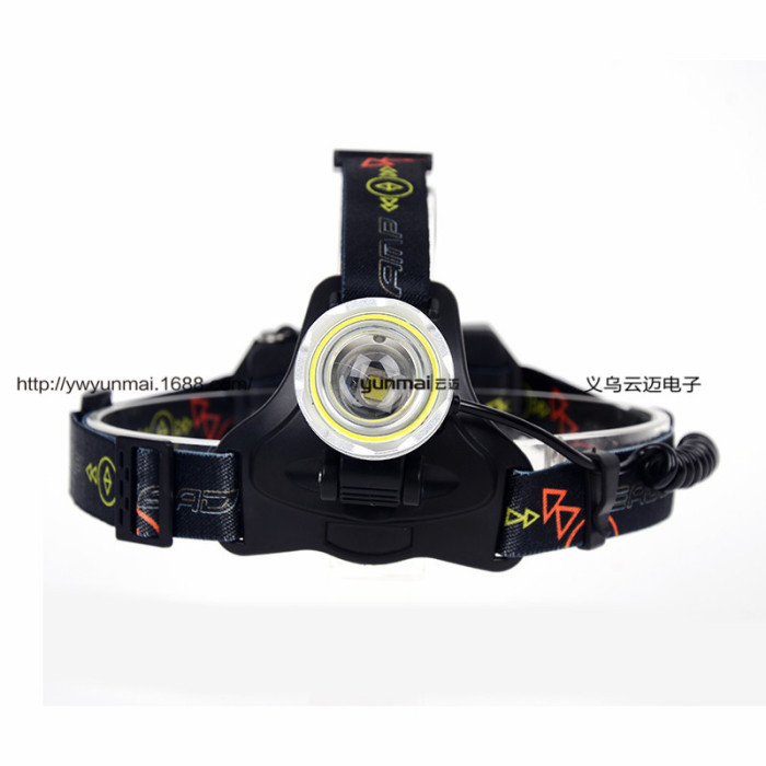 T6 light headlights + COB work lights USB rechargeable flashlight with help whistle headlights