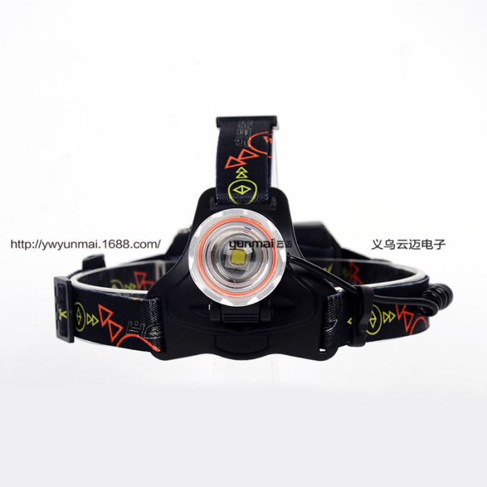 T6 light headlights + COB work lights USB rechargeable flashlight with help whistle headlights