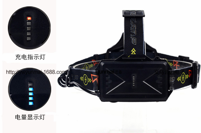 T6 light headlights + COB work lights USB rechargeable flashlight with help whistle headlights