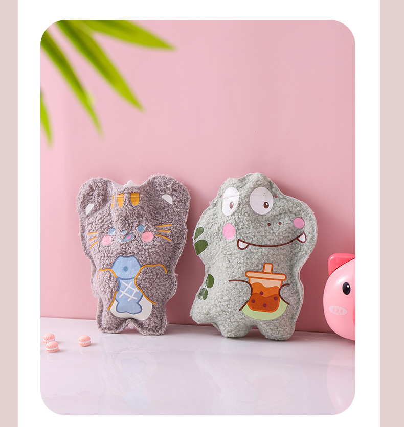 Plush Hot Water Bag Water Injection Warm Belly Hot Compress Waist Hand Warmer Small Hot-Water Bag Portable Cute Baby Girl