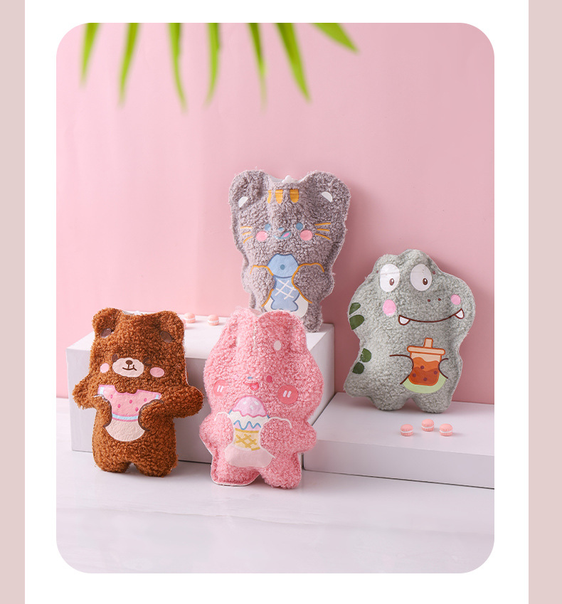 Plush Hot Water Bag Water Injection Warm Belly Hot Compress Waist Hand Warmer Small Hot-Water Bag Portable Cute Baby Girl