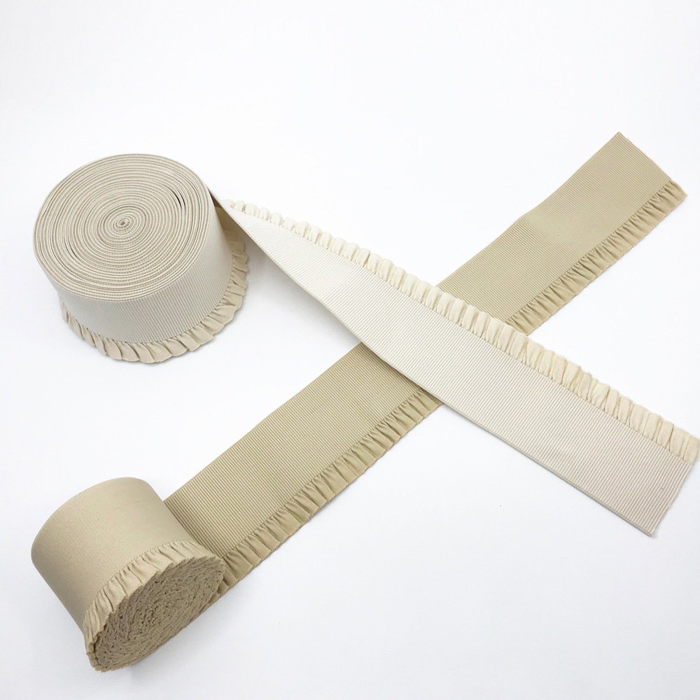 Polyester Imitation Nylon Wooden Ear Pattern Lace Bag Waist Skirt 6cm Waist Elastic Band Elastic Band Wholesale Polyester Imitation Nylon Wooden Ear Pattern Lace Bag Waist Skirt 6cm Waist Elastic Band Elastic Band Wholesale