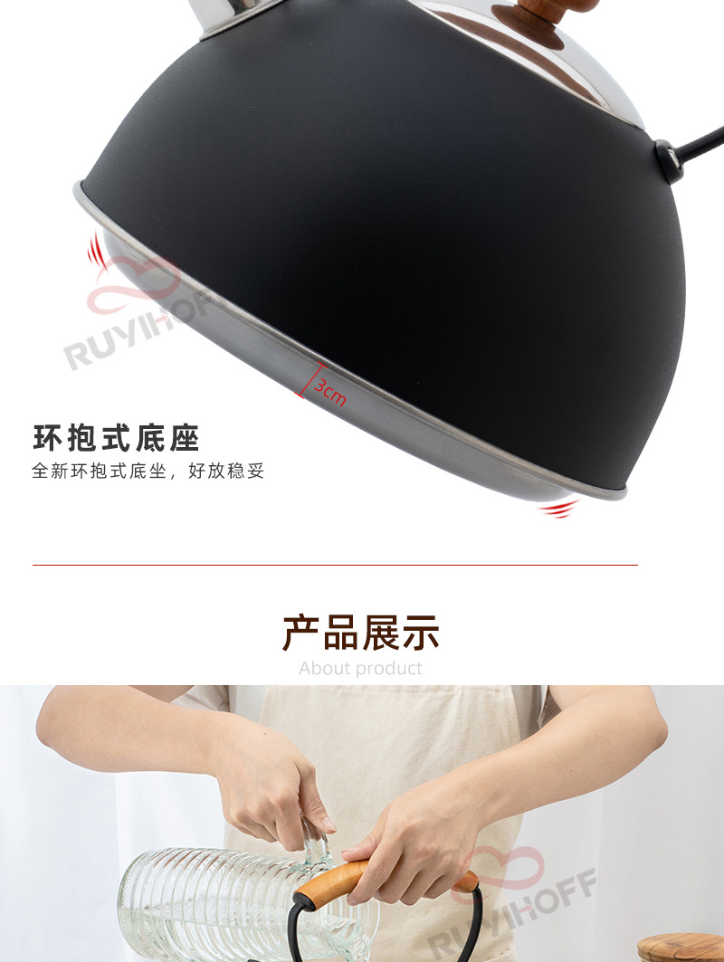 New Black Whistle Kettle Wooden Handle European Style Sound Kettle Amazon Cross-Border Kitchenware Water Pot Wholesale New Black Whistle Kettle Wooden Handle European Style Sound Kettle Amazon Cross-Border Kitchenware Water Pot Wholesale