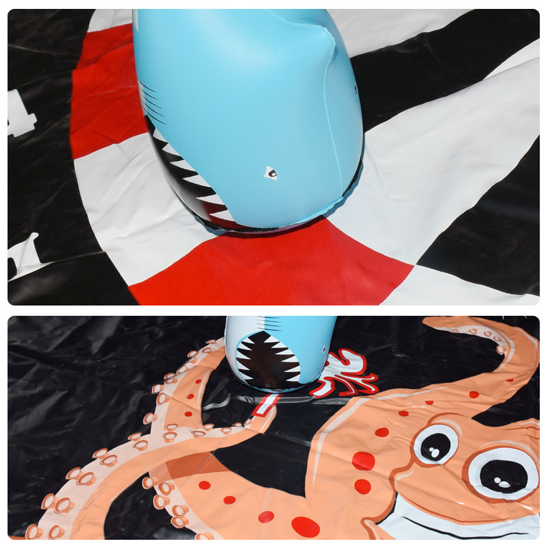 Factory inflatable sandbag shark tumbler game cover throwing octopus throwing game pad PVC throwing game pad Factory inflatable sandbag shark tumbler game cover throwing octopus throwing game pad PVC throwing game pad