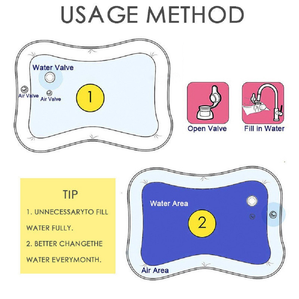 Amazon hot style water pad baby inflatable ice pad baby inflatable add water clap music manufacturers spot wholesale