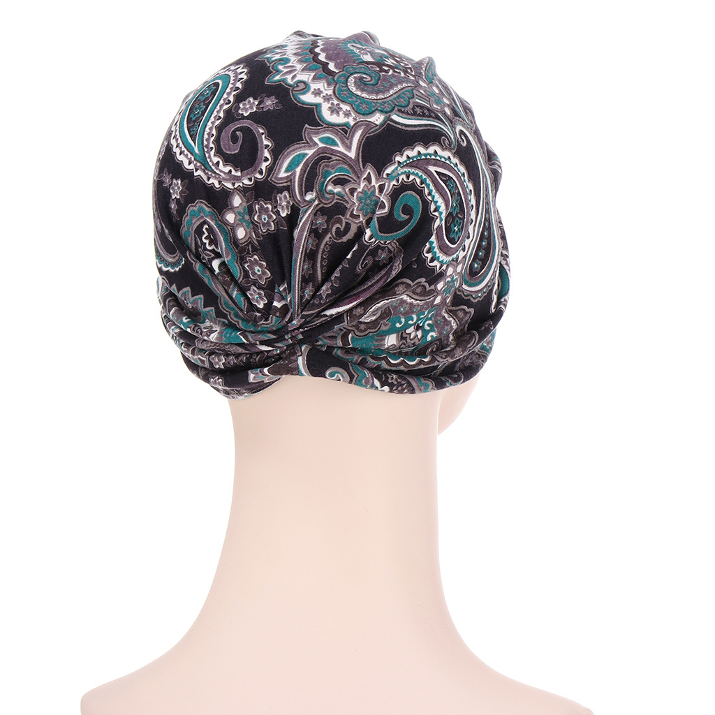 Spot Goods AliExpress New European and American Cashew Flower Bag Waist Cap Best Product a Bale of Cotton Cap Confinement Cap Muslim Clothing