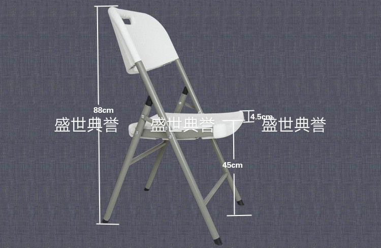 Yiwu Foreign Trade Plastic Folding Chair Outdoor Wedding White Chair Portable Hollow Plastic Stool Training Chair