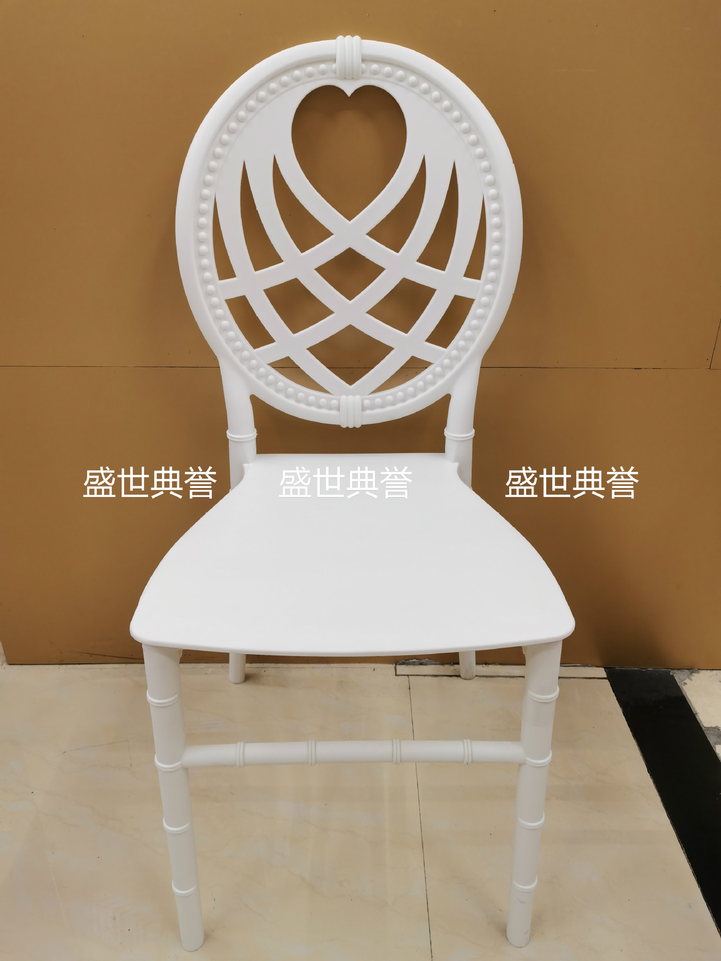 Ningbo Foreign Trade Outdoor Wedding Bamboo Chair Hotel Banquet Hall Integrated Pp Plastic Chair Party Folding Chair