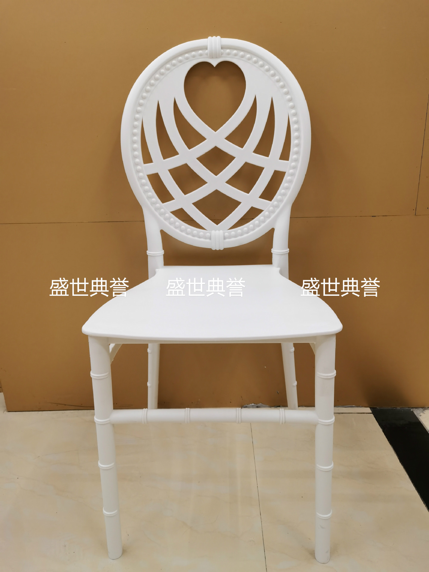 Ningbo Foreign Trade Outdoor Wedding Bamboo Chair Hotel Banquet Hall Integrated Pp Plastic Chair Party Folding Chair