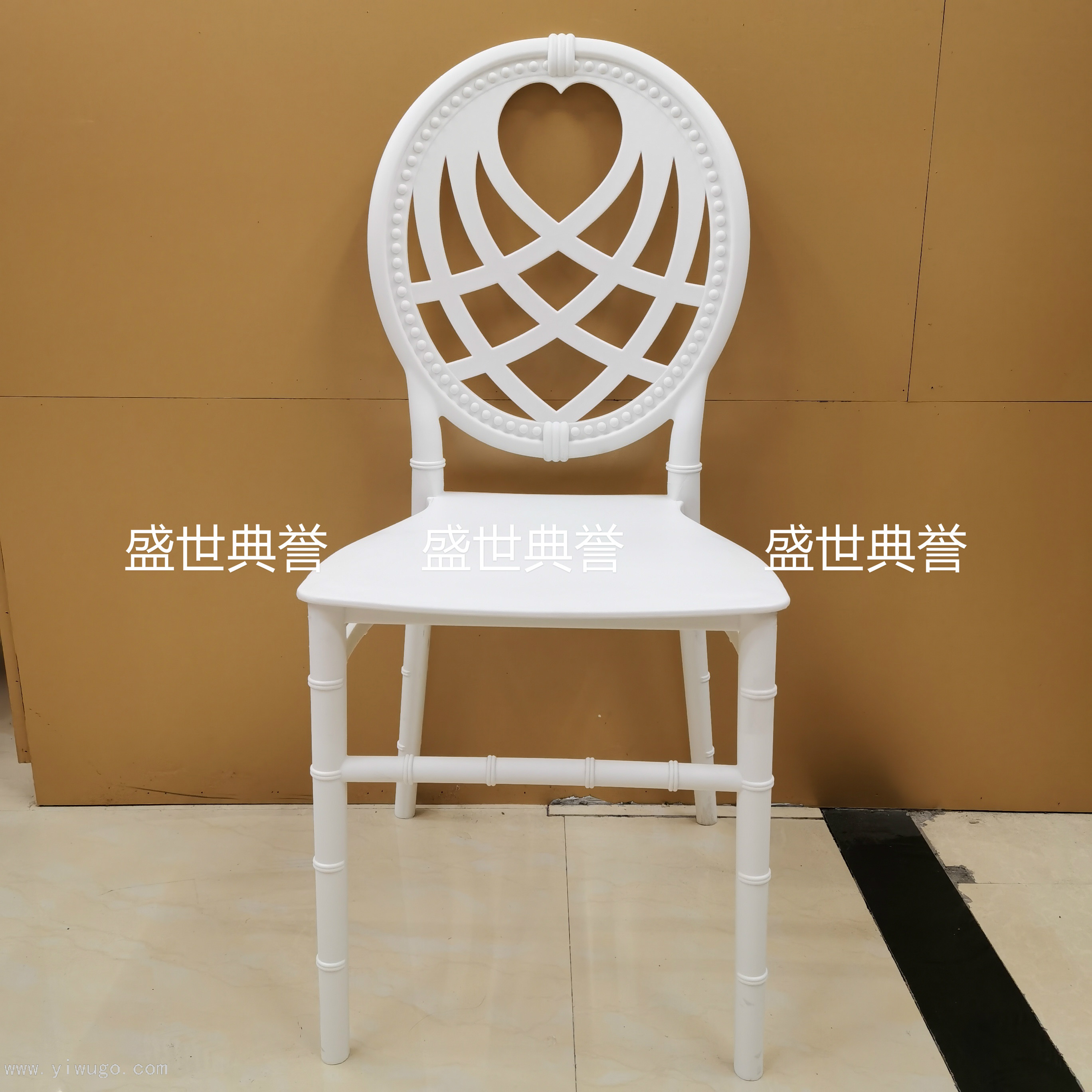 Ningbo Foreign Trade Outdoor Wedding Bamboo Chair Hotel Banquet Hall Integrated Pp Plastic Chair Party Folding Chair
