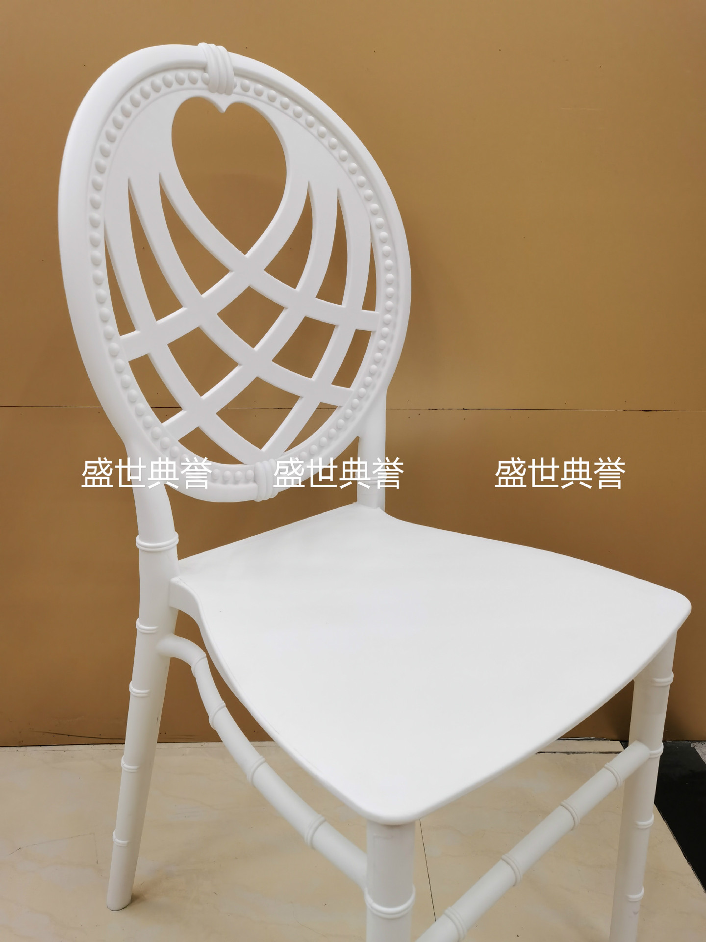 Ningbo Foreign Trade Outdoor Wedding Bamboo Chair Hotel Banquet Hall Integrated Pp Plastic Chair Party Folding Chair