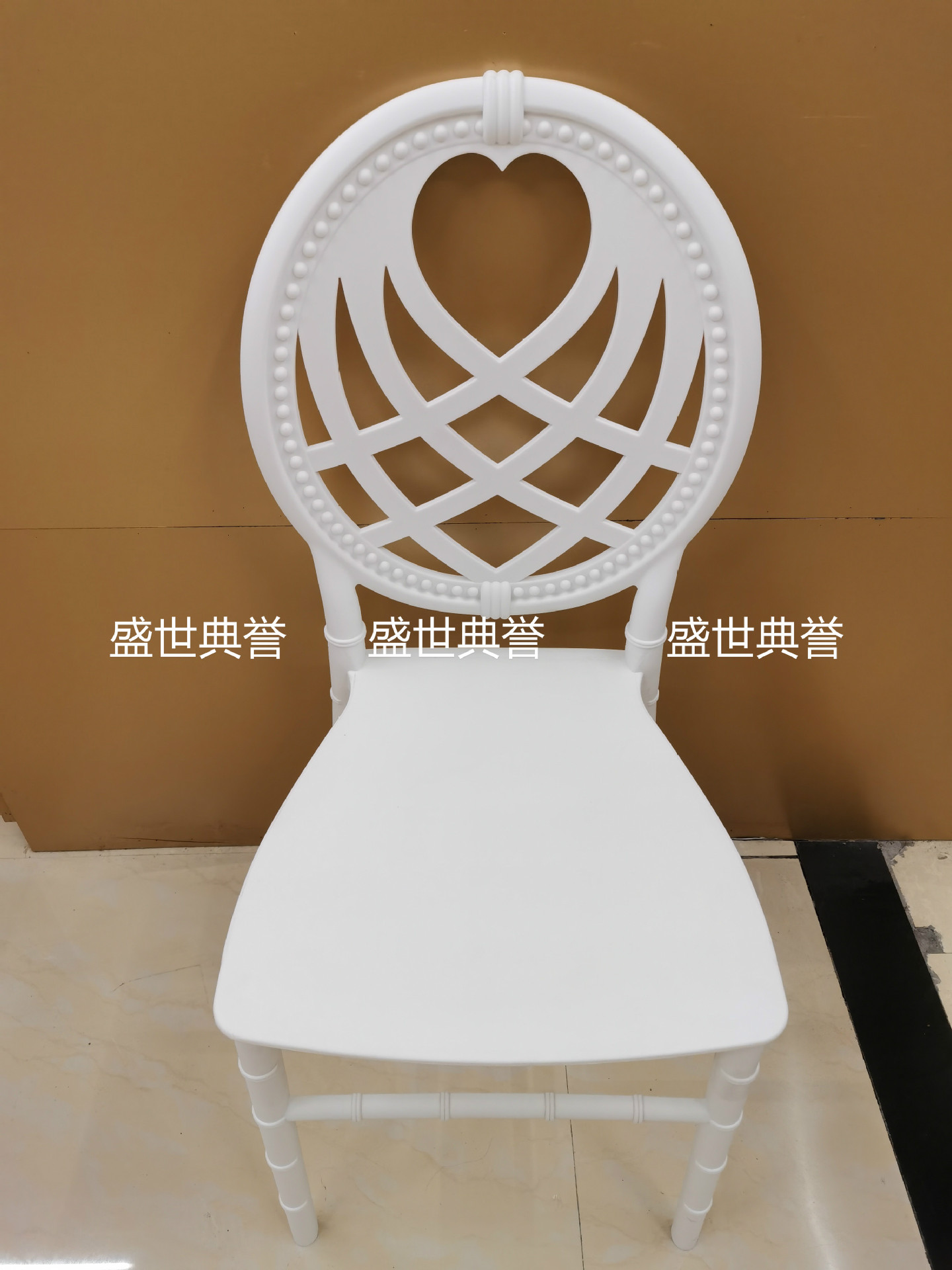 Ningbo Foreign Trade Outdoor Wedding Bamboo Chair Hotel Banquet Hall Integrated Pp Plastic Chair Party Folding Chair