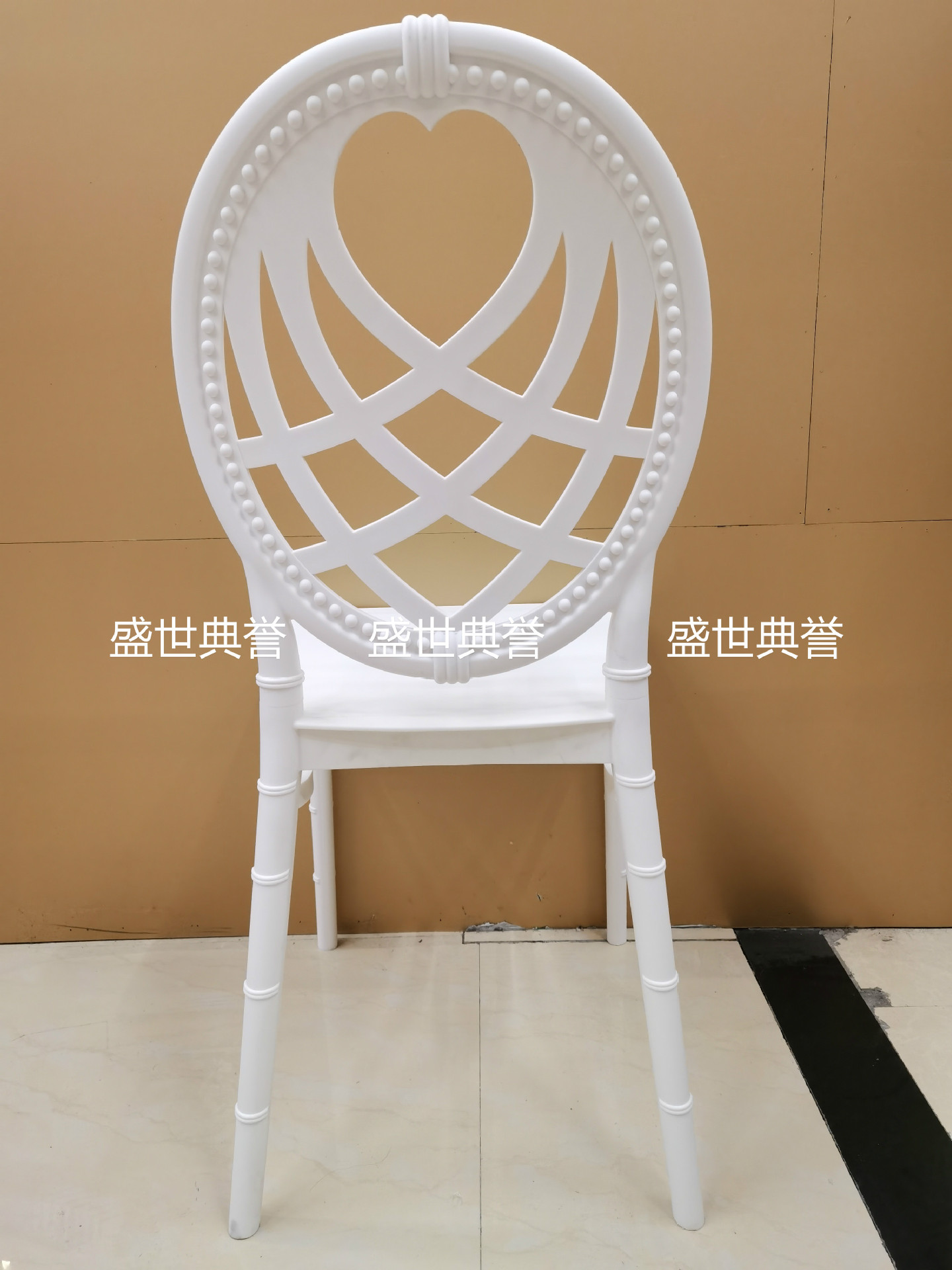 Ningbo Foreign Trade Outdoor Wedding Bamboo Chair Hotel Banquet Hall Integrated Pp Plastic Chair Party Folding Chair