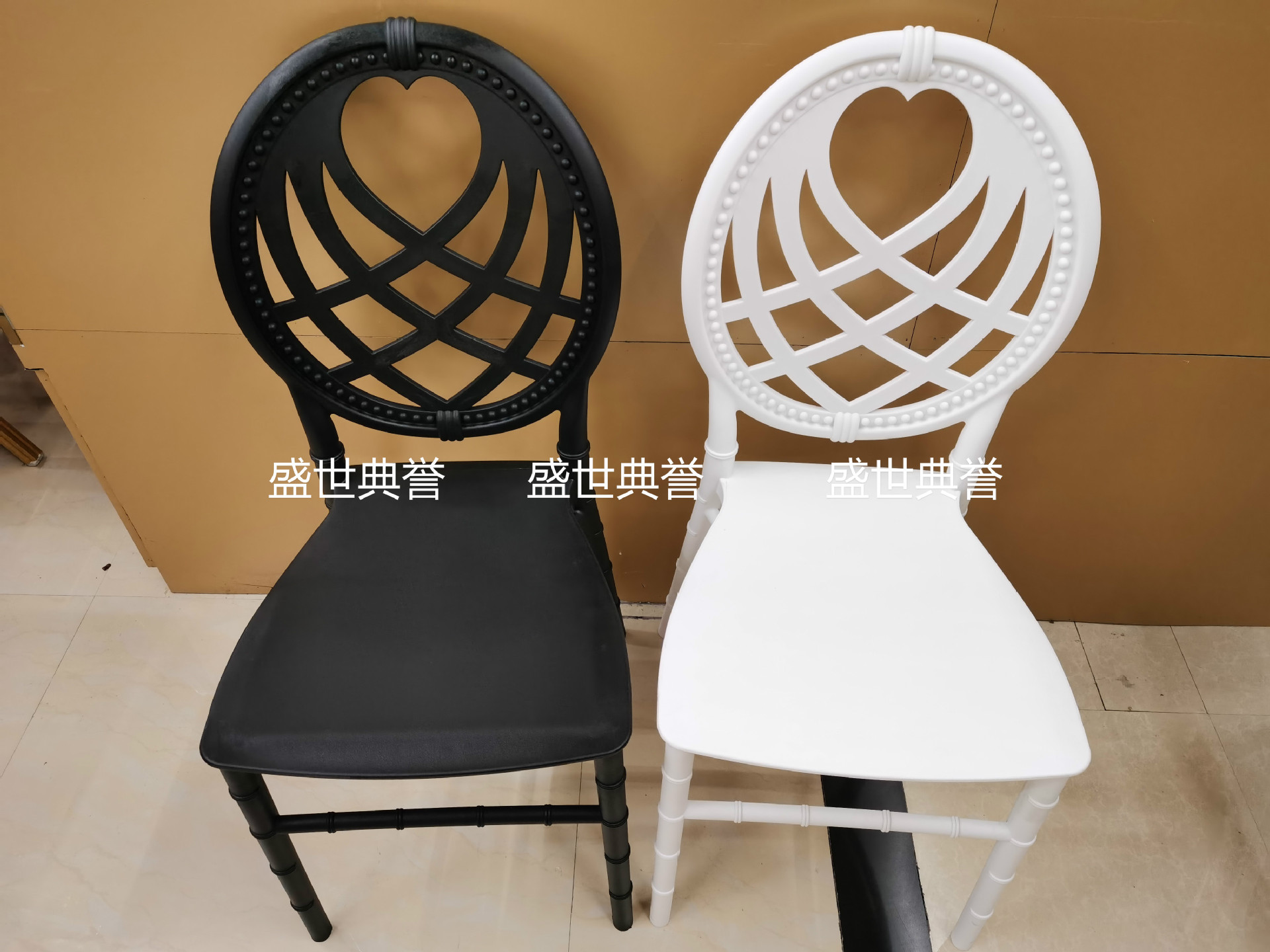 Ningbo Foreign Trade Outdoor Wedding Bamboo Chair Hotel Banquet Hall Integrated Pp Plastic Chair Party Folding Chair