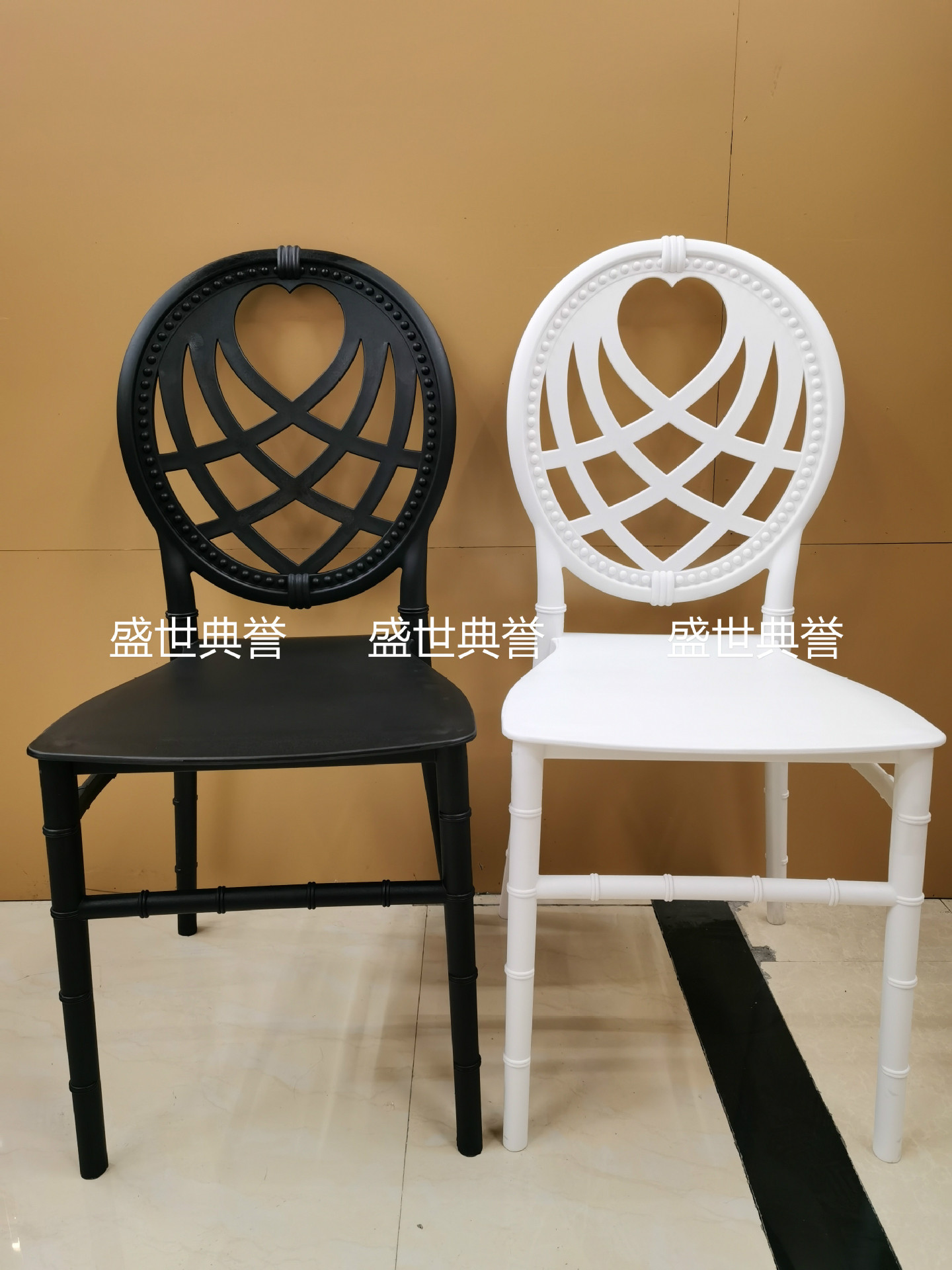 Ningbo Foreign Trade Outdoor Wedding Bamboo Chair Hotel Banquet Hall Integrated Pp Plastic Chair Party Folding Chair