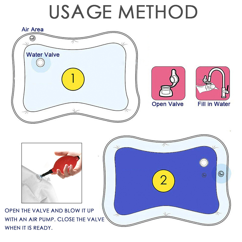 Pat water pad children inflatable Pat water pad baby water pad PVC inflatable water pad toy inflatable baby play water pad