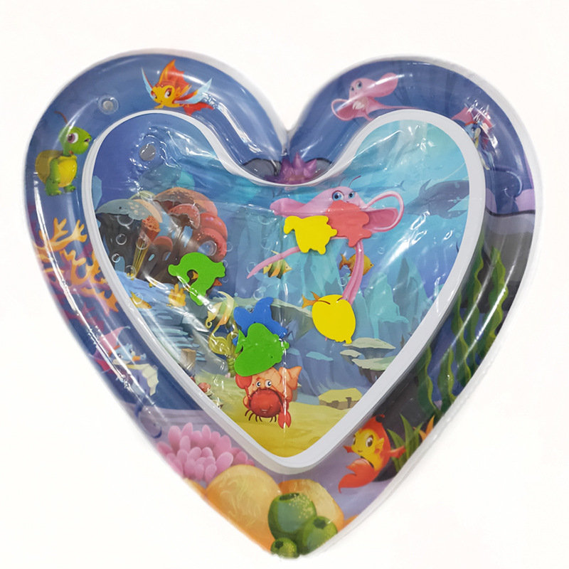 Wholesale PVC Baby Ice Pad Children Inflatable Pai Pai Le Water Cushion Large Baby Marine Life Mermaid Game Mat