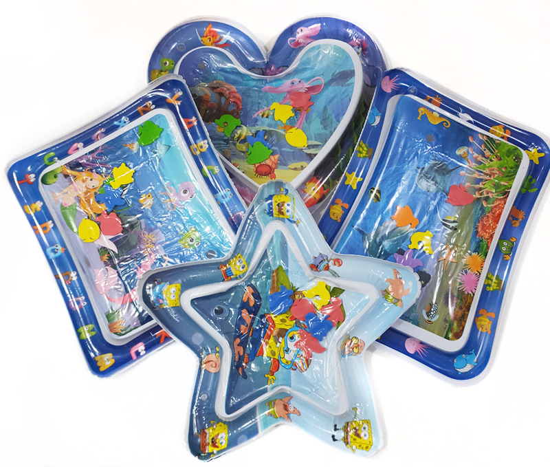 Wholesale PVC Baby Ice Pad Children Inflatable Pai Pai Le Water Cushion Large Baby Marine Life Mermaid Game Mat