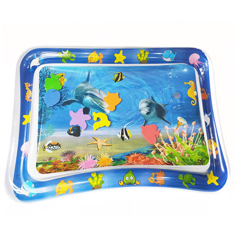 Wholesale PVC Baby Ice Pad Children Inflatable Pai Pai Le Water Cushion Large Baby Marine Life Mermaid Game Mat