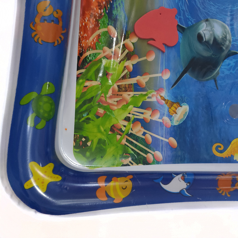 Wholesale PVC Baby Ice Pad Children Inflatable Pai Pai Le Water Cushion Large Baby Marine Life Mermaid Game Mat