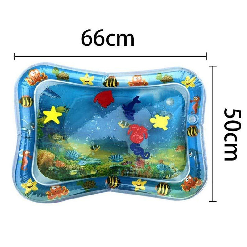 Wholesale PVC Baby Ice Pad Children Inflatable Pai Pai Le Water Cushion Large Baby Marine Life Mermaid Game Mat