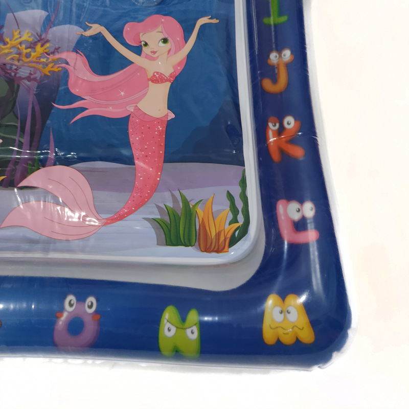 Wholesale PVC Baby Ice Pad Children Inflatable Pai Pai Le Water Cushion Large Baby Marine Life Mermaid Game Mat