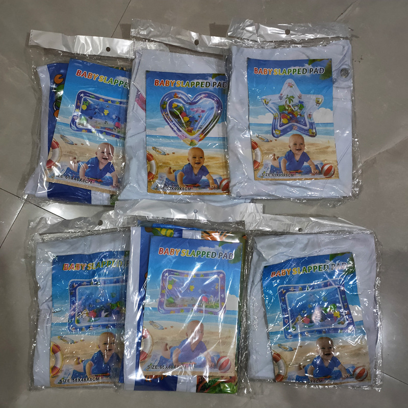 Wholesale PVC Baby Ice Pad Children Inflatable Pai Pai Le Water Cushion Large Baby Marine Life Mermaid Game Mat