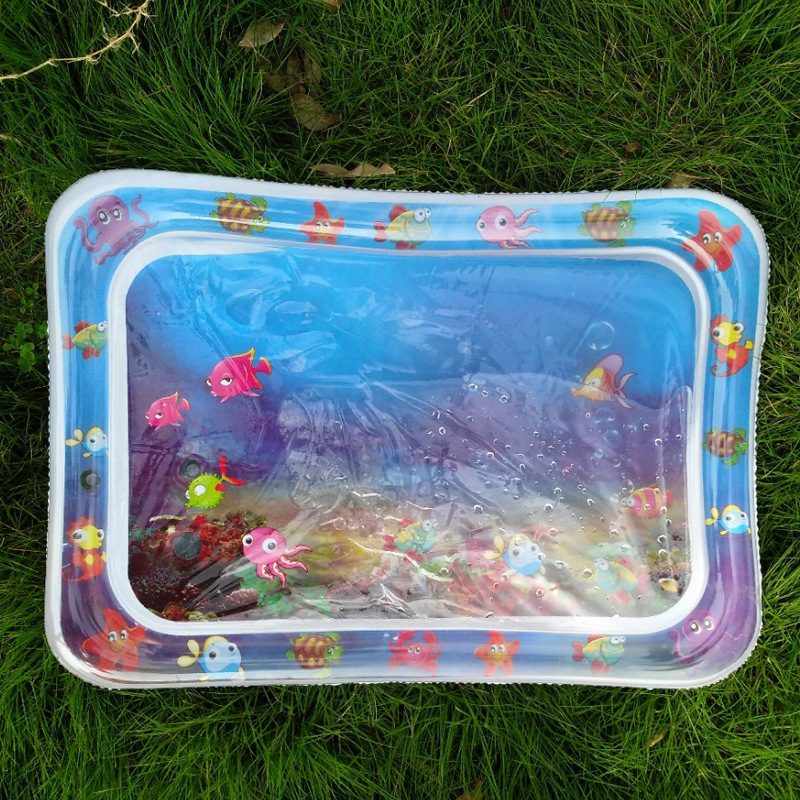 Wholesale PVC Baby Ice Pad Children Inflatable Pai Pai Le Water Cushion Large Baby Marine Life Mermaid Game Mat