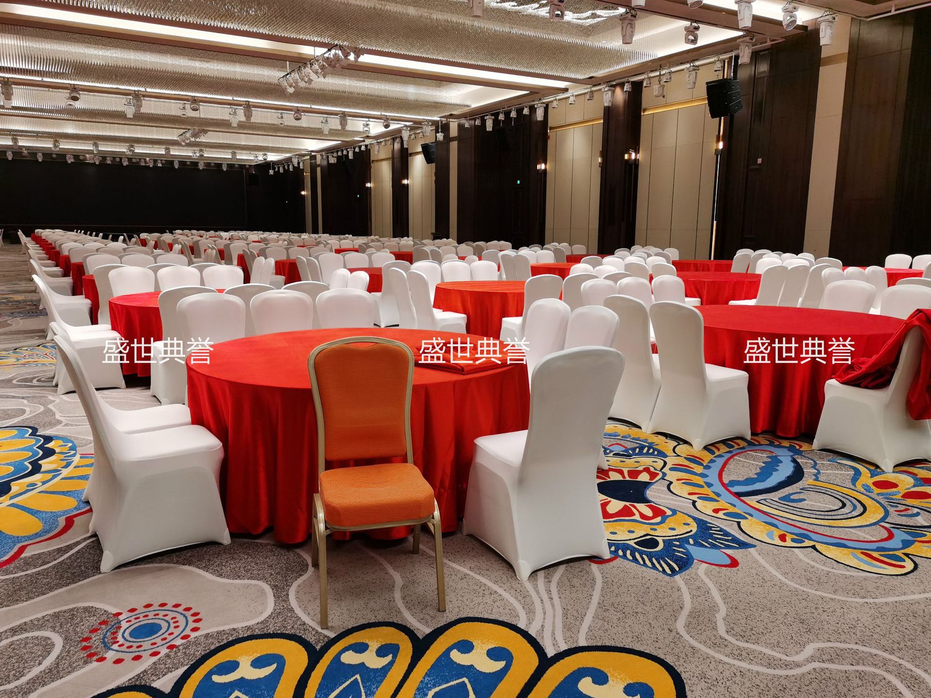 Hotel Banquet Dining Table and Chair Meeting Folding Chair Wedding Banquet Aluminum Chair Restaurant Dining Chair