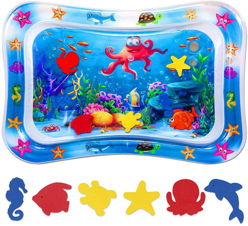 Inflatable Tummy Time Premium Water Mat Infants Toddlers The Perfect Fun Time Activity Mat Baby Slapped Mat Slapped Pad