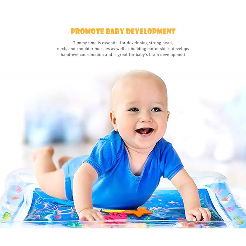 Inflatable Tummy Time Premium Water Mat Infants Toddlers The Perfect Fun Time Activity Mat Baby Slapped Mat Slapped Pad
