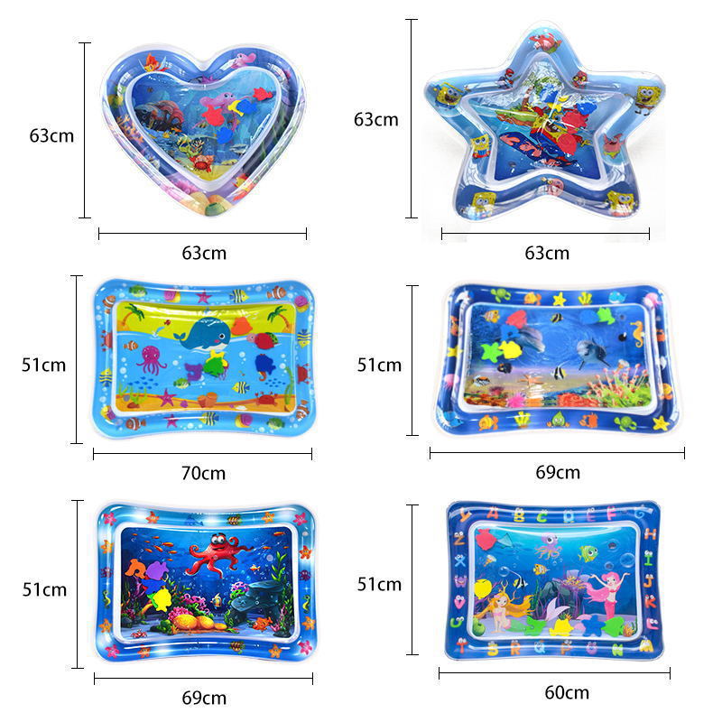 Inflatable Tummy Time Premium Water Mat Infants Toddlers The Perfect Fun Time Activity Mat Baby Slapped Mat Slapped Pad