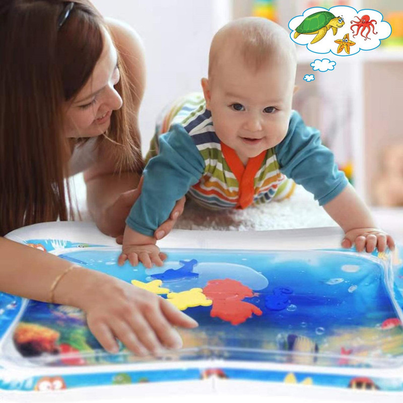 Inflatable Tummy Time Premium Water Mat Infants Toddlers The Perfect Fun Time Activity Mat Baby Slapped Mat Slapped Pad