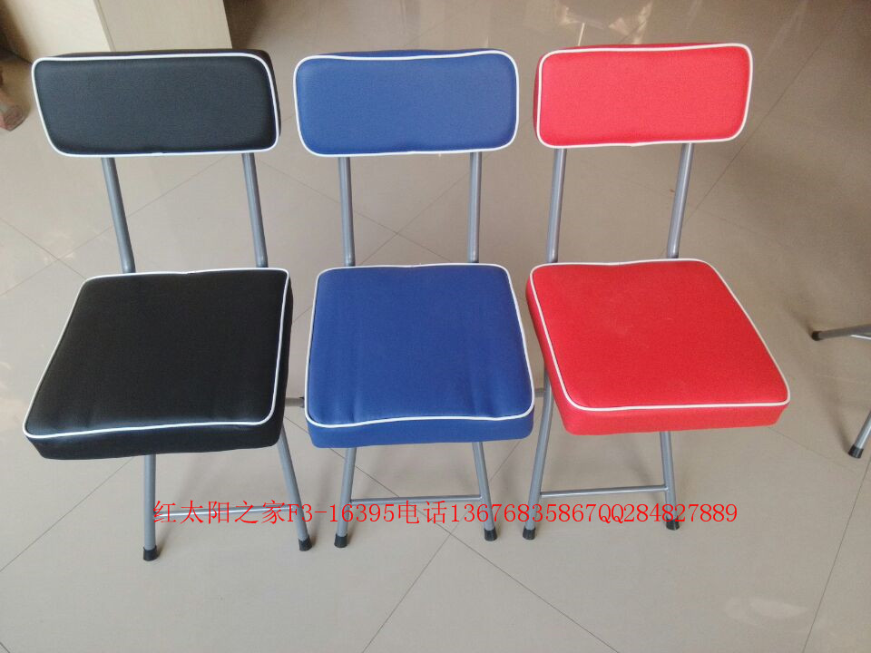 Manufacturer direct sales back leather surface cloth surface folding easy to carry folding chair